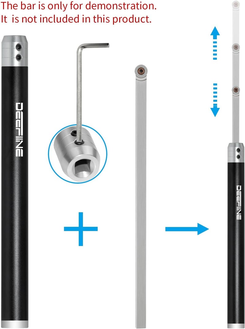 DEEFIINE Carbide Wood Lathe Truning Tools Grip Handle and Extension Handle, Accept 10mm Square Turning Tool bar - Image 4